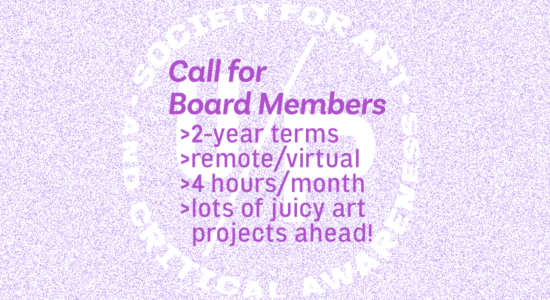Graphic for the Call for Board Members. Background is a broken, television-static texture of purple. In the centre, UNIT/PITT's logo in white. Purple text in the centre of that.