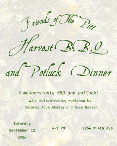 Friends of The Pitt Harvest BBQ and Potluck